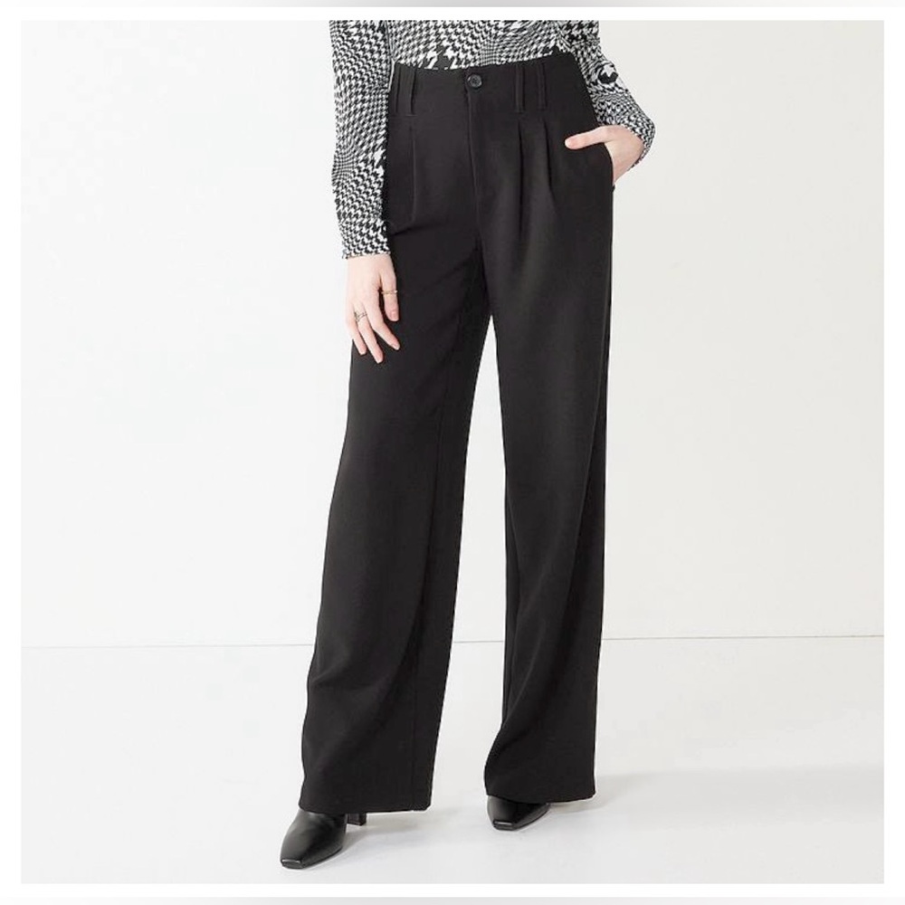 SO Black Wide Leg High-Waist Wide Leg Pants